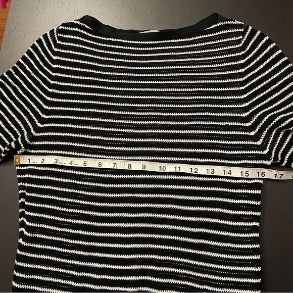 Classiques Entier Black & White Stripe Long Knit Sweater Women’s Size S - Picture 6 of 6